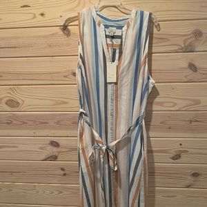 XXL Button Down sleeveless dress with tie